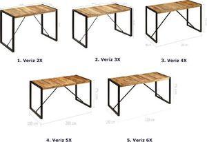 Elior Industrialny stół z mango 70x140 Veriz 2X 4