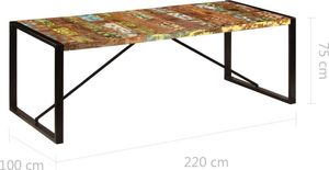 Elior Wielokolorowy stół 100x220 - Veriz 6X 9