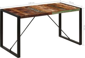 Elior Wielokolorowy stół industrialny 70x140 Veriz 2X 12