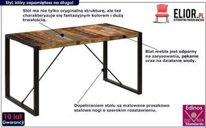 Elior Wielokolorowy stół industrialny 70x140 Veriz 2X 2