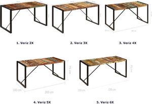 Elior Wielokolorowy stół industrialny 70x140 Veriz 2X 4
