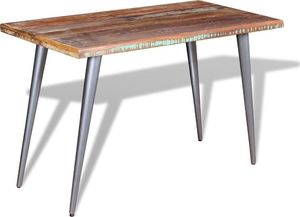 Elior Wielokolorowy stół z drewna z odzysku Laben 1