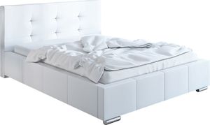 Elior Tapicerowane łóżko ze schowkiem 120x200 - Keren 2X + materac piankowy Contrix Visco Premium 1