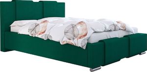 Elior Jednoosobowe łóżko ze schowkiem 120x200 - Lamar 2X + materac lateksowy Contrix Rubber SX 1