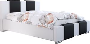 Elior Małżeńskie łóżko tapicerowane 160x200 - Lamar 3X + materac piankowy Contrix Visco Premium 1