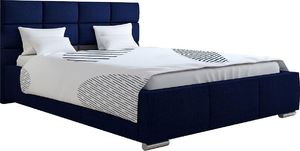 Elior Tapicerowane łóżko z zagłówkiem 120x200 - Campino 2X + materac piankowy Contrix Visco Premium 1