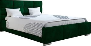 Elior Podwójne łóżko z zagłówkiem 140x200 - Campino 2X + materac piankowy Contrix Visco Premium 1