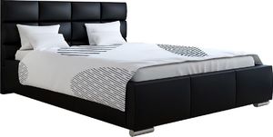 Elior Tapicerowane łóżko małżeńskie 180x200 - Campino 2X + materac piankowy Contrix Visco Premium 1