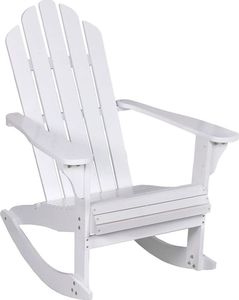Elior Białe bujane krzesło ogrodowe - Daron (E5351) 1