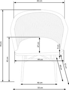 Elior Krzesło ogrodowe z rattanu Valeria 4