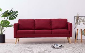 Elior Trzyosobowa kanapa w kolorze czerwonego wina - Lavinia 3X 2