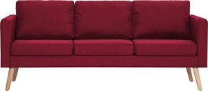 Elior Trzyosobowa kanapa w kolorze czerwonego wina - Lavinia 3X 6