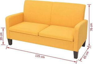 Elior Stylowa kanapa Triniti 2Q - żółta 4