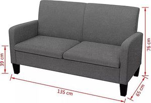 Elior Stylowa kanapa Triniti 2Q - ciemnoszara 3