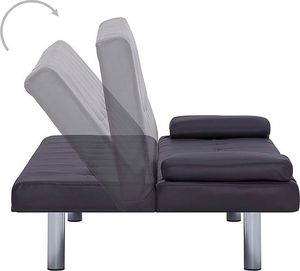 Elior Nowoczesna kanapa Simona z rozkładanym oparciem - brązowa 4