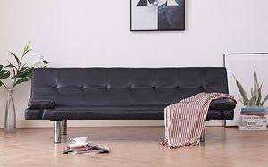 Elior Nowoczesna kanapa Simona z rozkładanym oparciem - brązowa 10