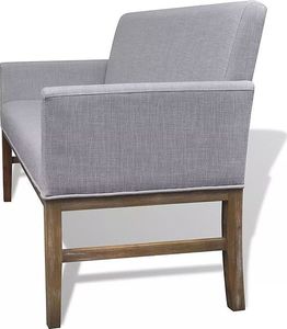 Elior Elegancka ławka tapicerowana Armis jasnoszara 4