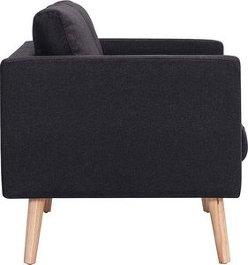 Elior Dwuosobowa czarna kanapa - Lavinia 2X 5