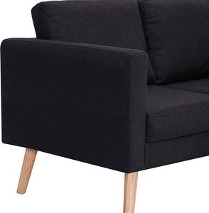 Elior Dwuosobowa czarna kanapa - Lavinia 2X 9