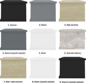 Elior Półka ścienna z szufladami Toss 3X - biała 9