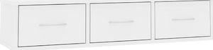 Elior Półka ścienna z szufladami Toss 3X - biały połysk 1