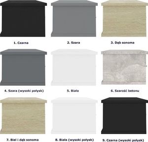 Elior Półka ścienna z szufladami Toss 2X - biała 9