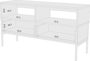 Elior Szafka RTV w stylu glamour Perilla 2X - Granat 6