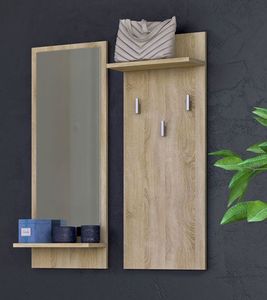 Elior Zestaw wieszak i lustro Donel - dąb sonoma 2