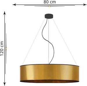 Lampa wisząca Lumes Złota lampa wisząca w stylu glamour 80 cm - EX325-Portona 4