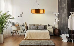 Lampa wisząca Lumes Miedziana lampa wisząca z dużym abażurem 100 cm - EX326-Portona 2
