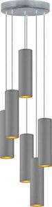 Lampa wisząca Lumes Lampa wisząca z sześcioma abażurami - EX343-Monakes - kolory do wyboru Ciemny Popiel 1