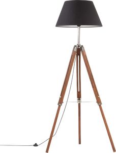 Lampa podłogowa Lumes Brązowo-czarna regulowana lampa stojąca z drewna - EX199-Nostra 1