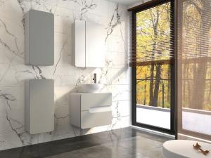 4Stol Szafka pod umywalkę Loft 50 szary mat/biały mat 2