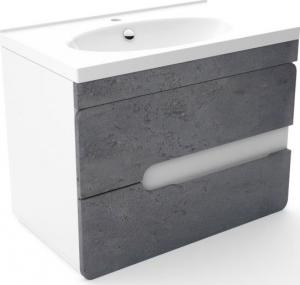 4Stol Szafka pod umywalkę Loft 80 beton/biały mat wisząca 1