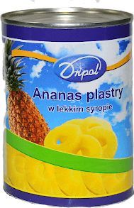 Dripol Ananas plastry w lekkim syropie 565g (Dripol) 1