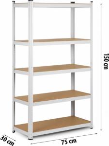 Humberg Regał metalowy magazynowy 150x75x30 (4841) 6