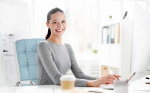 Krzesło biurowe Sofotel Benton Niebiesko-białe 4