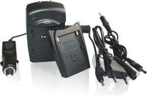 Ładowarka do aparatu Whitenergy dla Panasonic VBD1 z wymiennym adapterem (6389) 1