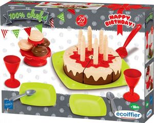 Ecoiffier Zestaw urodzinowy z tortem i akcesoriami 25 elementów Ecoiffier uniwersalny 1