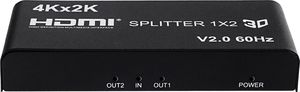 Spacetronik Rozgałęźnik Splitter HDMI 1x2 SPH-RS1022.0 4K 60 Hz HDR 2