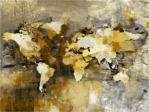 DecoNest Fototapeta - Artystyczna mapa świata - 350X270 1