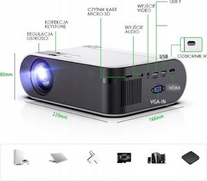 Projektor Dream S1 LED 1280 x 720px 3800 lm LED 8