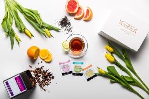 VEERTEA PREMIUM Zestaw skrzynka 180kopert - biel + karton prezentowy 6