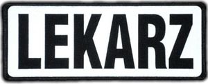 Polska Firma Emblemat LEKARZ odblaskowy na rzepie 13 x 5 cm NOWY 1