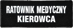Polska Firma Emblemat RATOWNIK MEDYCZNY KIEROWCA odblaskowy na rzepie 13 x 5 cm 1