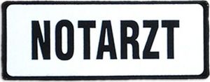 Polska Firma Emblemat NOTARZT odblaskowy na rzepie 13 x 5 cm NOWY 1