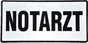 Polska Firma Emblemat NOTARZT odblaskowy na rzepie 31 x 15 cm NOWY 1