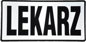 Polska Firma Emblemat LEKARZ odblaskowy na rzepie 31 x 15 cm NOWY 1