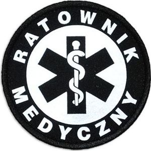 Polska Firma Emblemat odblaskowy RATOWNIK MEDYCZNY na rzepie 8,5 cm 1