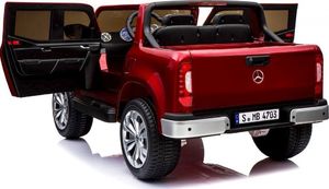Super-Toys MERCEDES X LICENCJA, 4X4, 2x12V PANEL MP4, 5 PUNKTOWE PASY, MIĘKKIE KOŁA EVA, MIĘKKIE SIEDZENIE, LAKIER POLEROWANY, FULL OPCJA/ 5